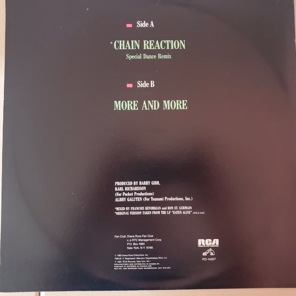 Diana Ross Chain Reaction Vinyl Record - Picture 2 of 2